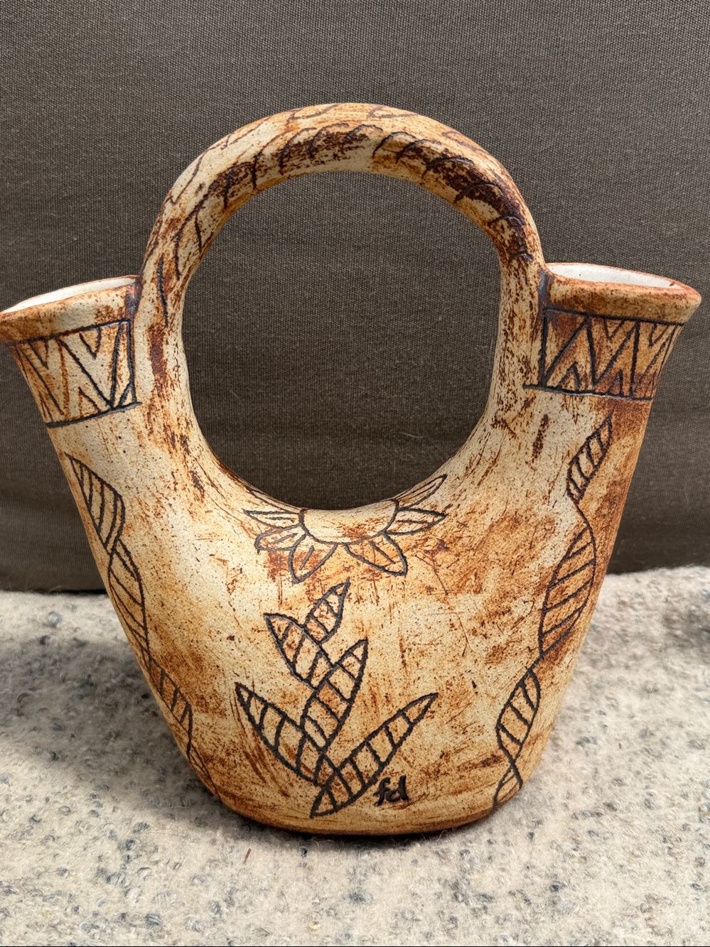 Vintage southwest decor rustic wedding vase